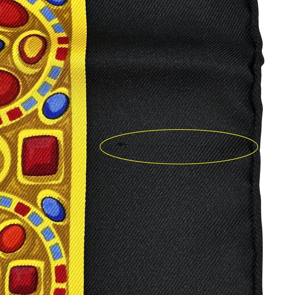 HERMES Black Silk Scarf - Picture 8 of 10